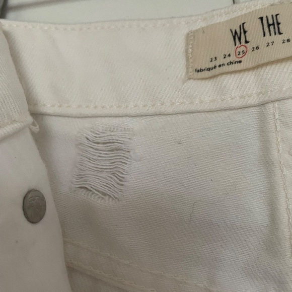 We The Free Zipper White Denim Mini Skirt Size 25 🌻🌼🌻 - Picture 8 of 15
